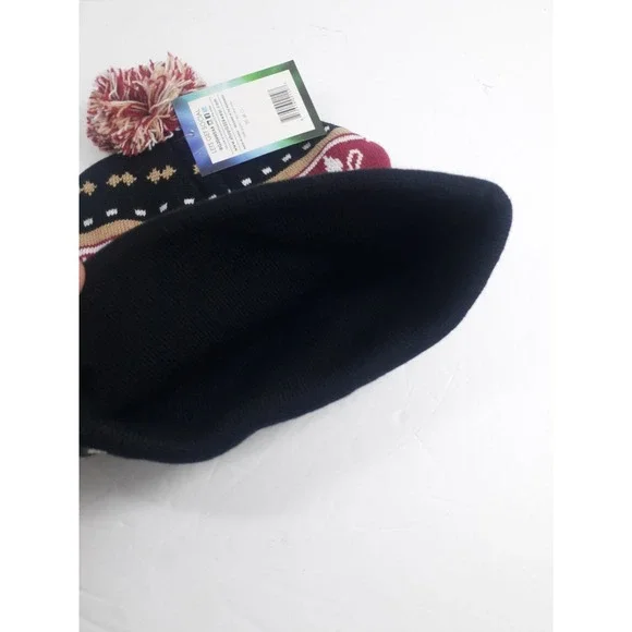 NFL SF 49ers Knit Hat Beanie San Francisco Niners black and Red brand new pom po - Picture 3 of 6